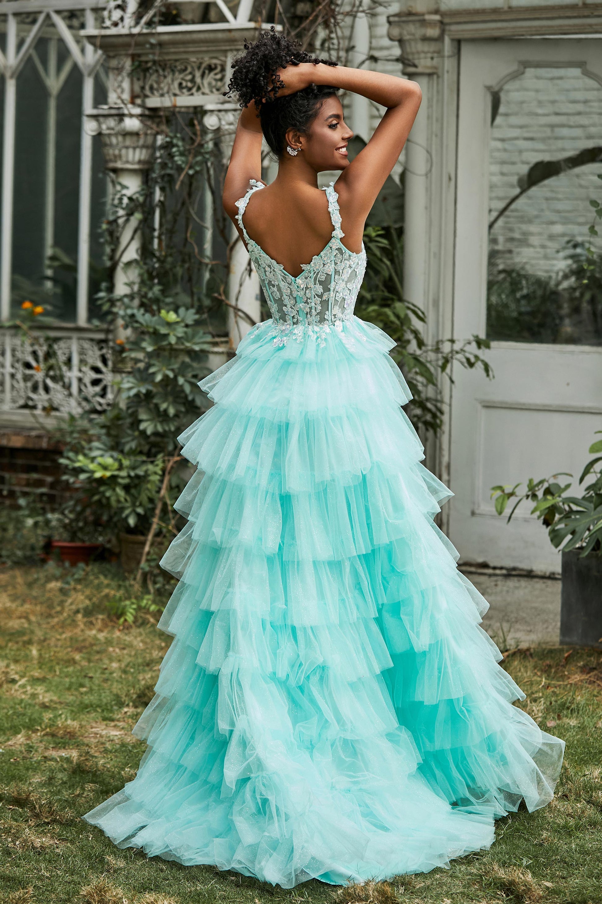 Wedding Dress Robe De Mariée Tulle Courte Mariee Turquoise Robe