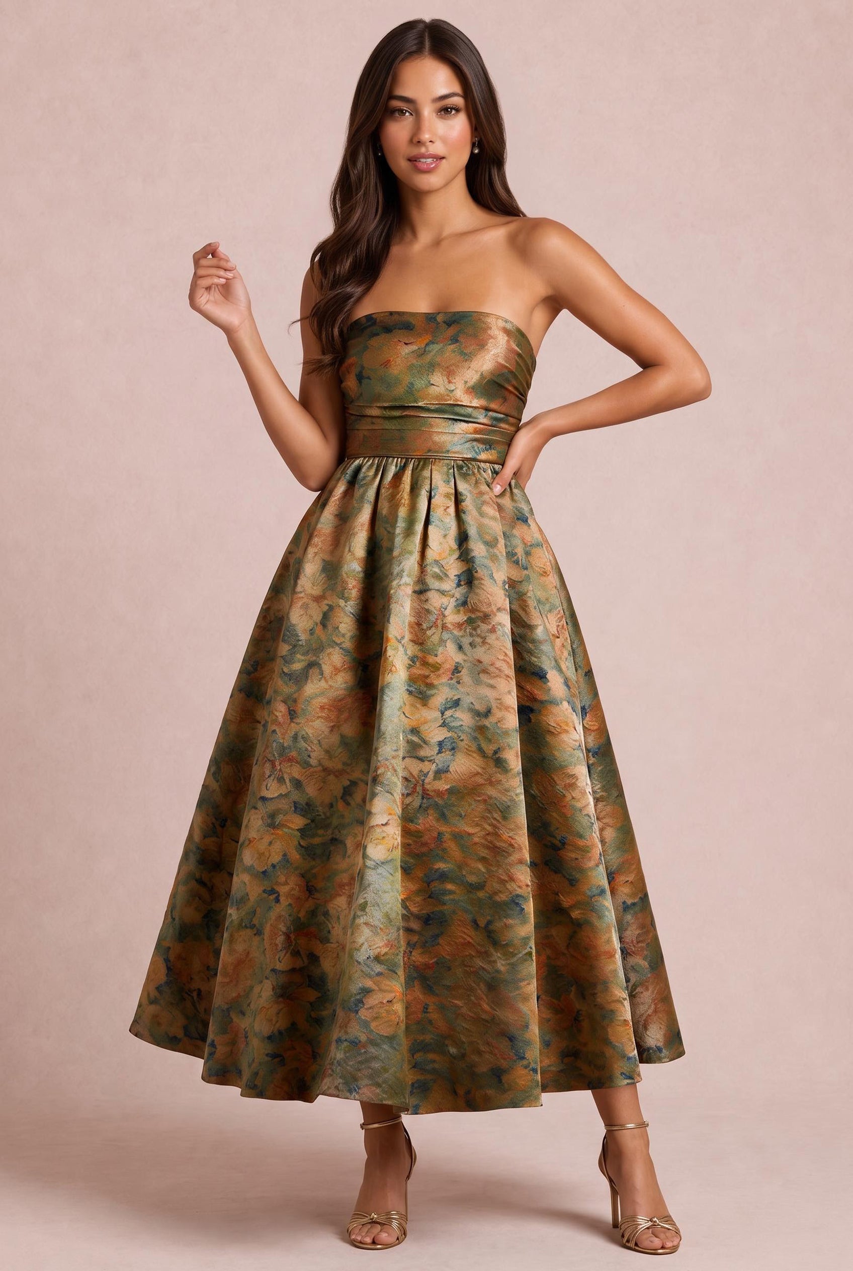 [Floral vert et or]