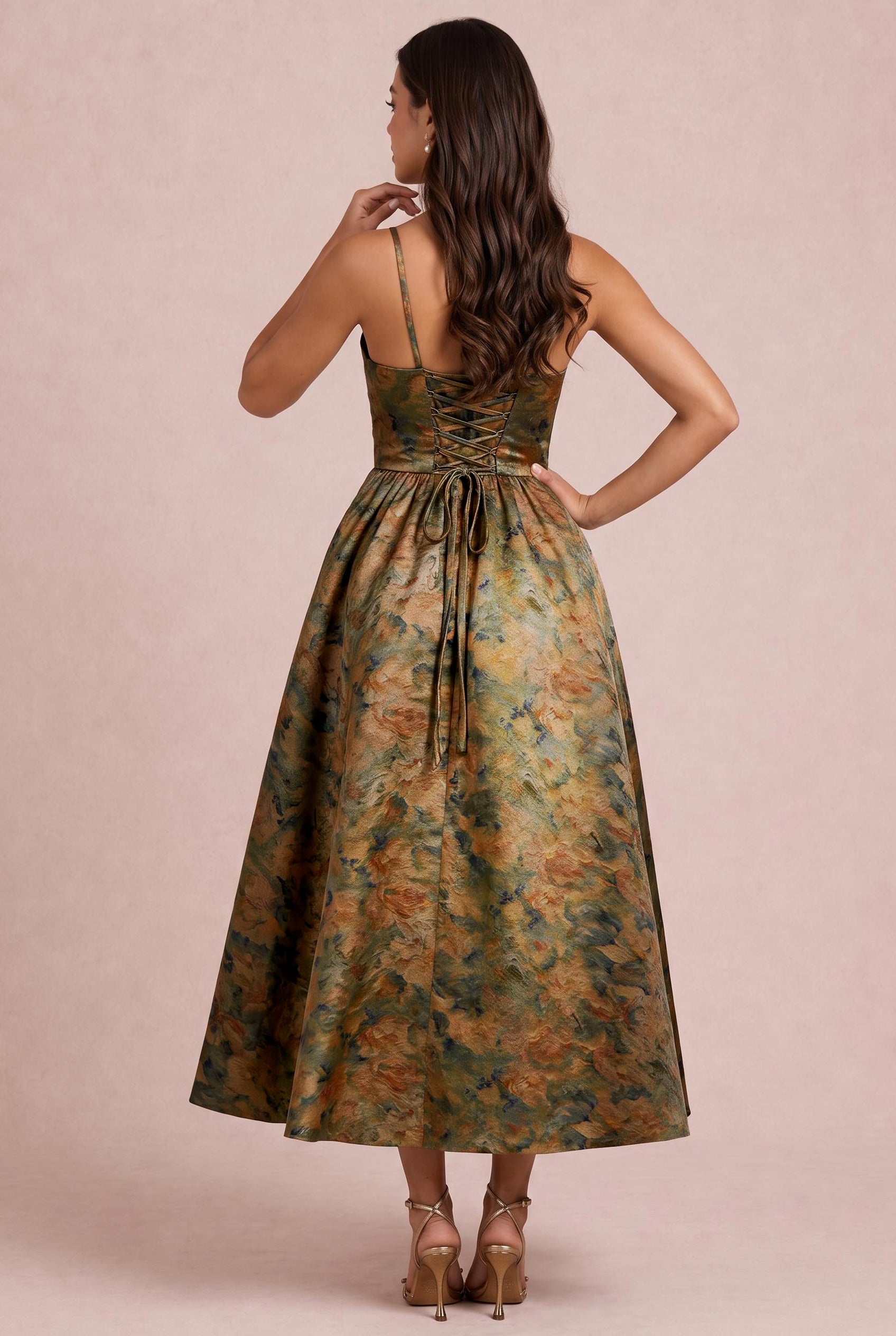 [Floral vert et or]