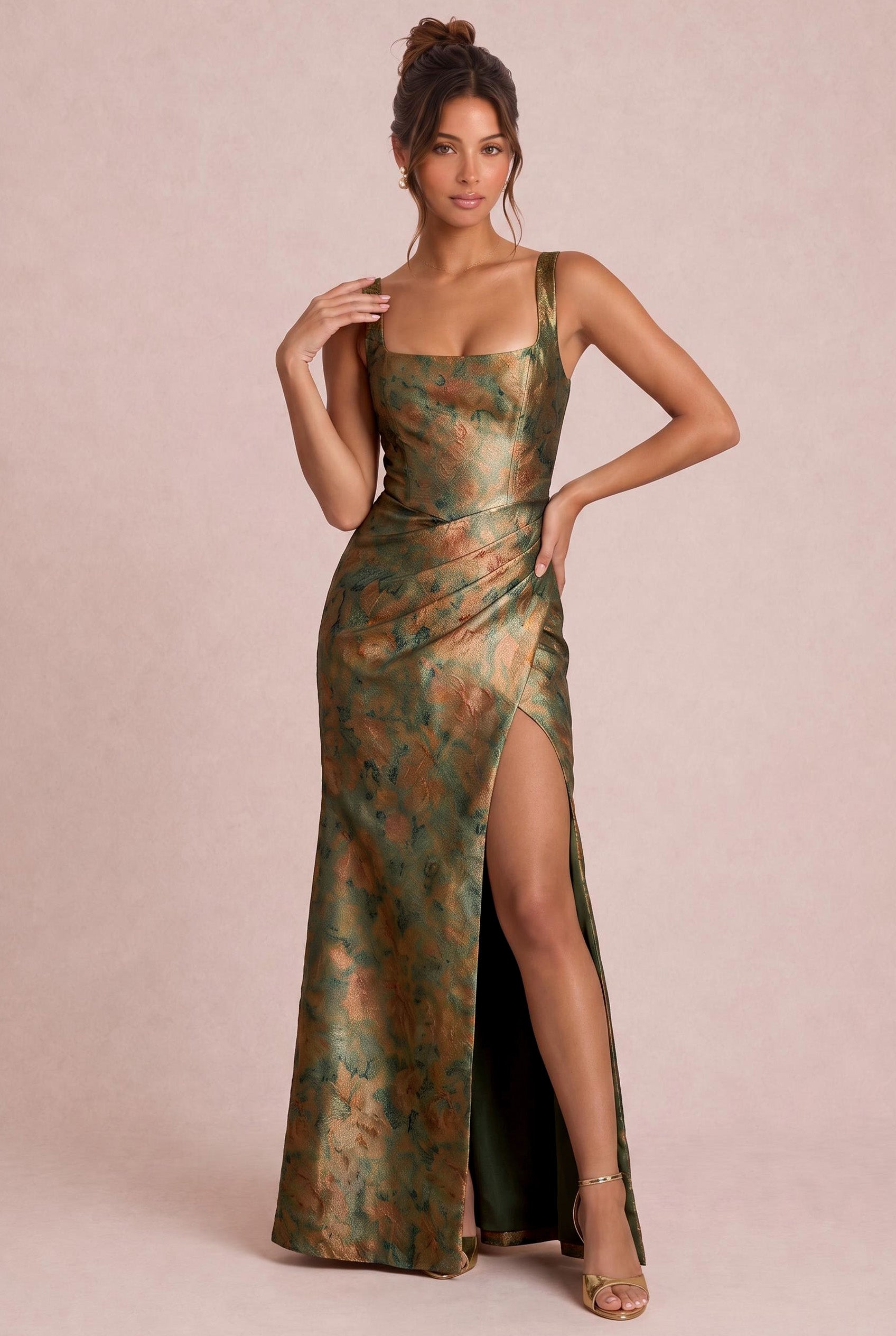 [Floral vert et or]