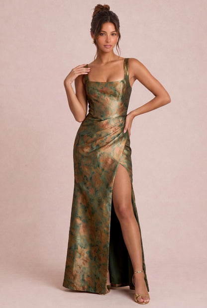 [Floral vert et or]