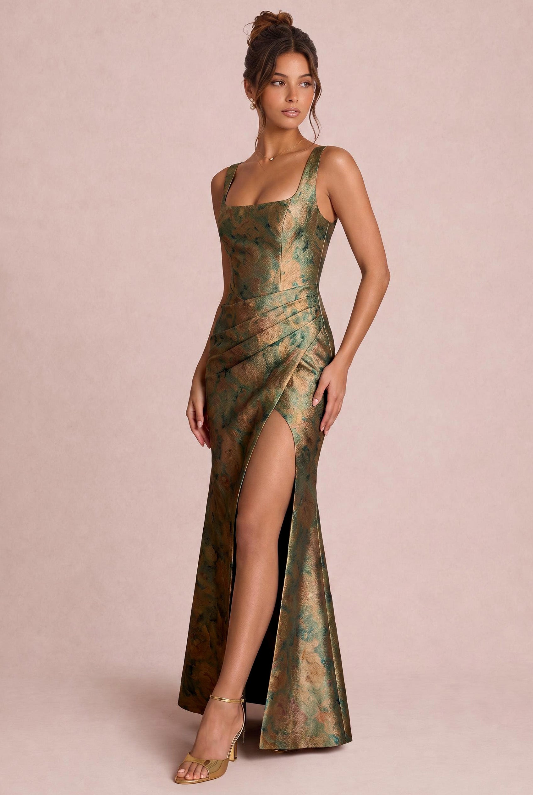 [Floral vert et or]